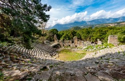 Kemer, Antalya - Turkey. February 19, 2018. The Ancient City of Phaselis in Tekirova Kemer, Antalya - Turkey.Founded by the Rhodians in the VII. Century B.C., Phaselis is also an ancient port city. 