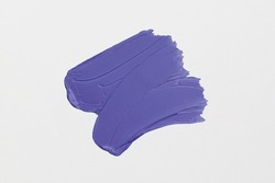 Smear of oil paint. Color of the year 2022 - Very Peri. Color trend palette.