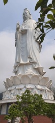 The Guanyin Buddha Statue at Linh Ung Pagoda, Da Nang was once the tallest Buddha statue in Vietnam with a height of 67m, completed in 2010, the statue is located right in the middle of the yard of Li