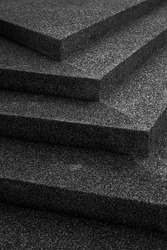 Staircase stone floor, monotone style black and white photo.