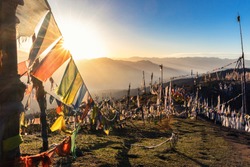 Witnessing sunrise at 4000 meters at the highest pass of Bhutan, Chele la