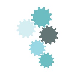 Background technology with gears, vector illustration on white background 