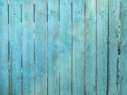 Background from a wooden fence of blue color