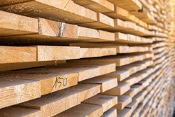 Stack wooden studs, industrial wood lumber wood textures.