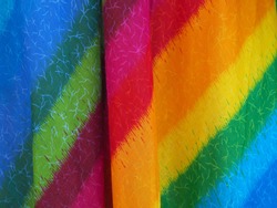 Colorful rainbow fabric abstract background .