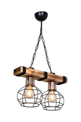 Solid wood body, metal case and specially designed wire mesh chandelier reflecting modern style
