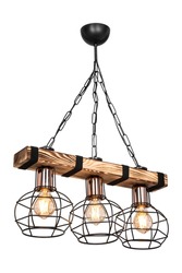 Solid wood body, metal case and specially designed wire mesh chandelier reflecting modern style