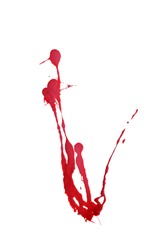 Red Paint Splat on White Background