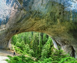 Wonder Bridges natural phenomena in Rhodopi Mountain, Bulgaria. 
