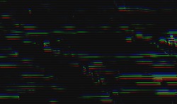 Glitch image of digital noise texture. Damaged VHS pixel screen. Background of distorted television signal. Wallpaper error playing video file. Vector illustration.