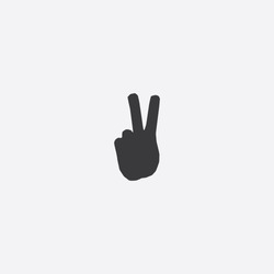 Peace Hand icon silhouette vector illustration
