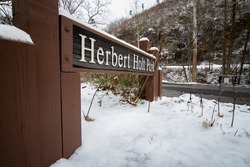 Herbert Holt park sign, Gatlinburg Tennessee