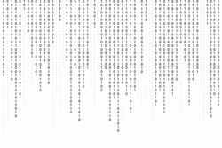 Abstract binary code background. Falling, streaming binary code background. Digital technology wallpaper. Cyber data, decryption and encryption. Hacker background concept. Vector