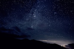 Night sky with lot of shiny stars, natural astro background