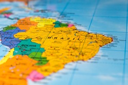 Map of Brazil - shallow focus