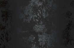 Luxury black metal gradient background with distressed metal plate texture. Vector illustration