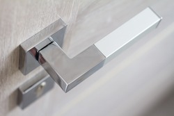 Door handle with lock. Door handle for door or Cabinet. Furniture accessories.