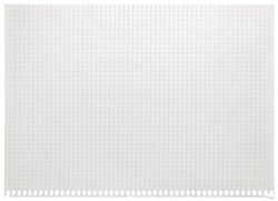 Checked white paper natural texture background vintage pattern large old notebook page chequered ring binder A4 copy space horizontal grey squared maths notepad torn isolated blank empty closeup