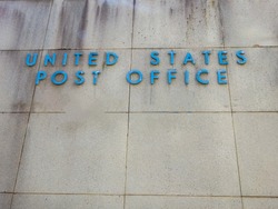 United States Post Office Letters On Old Post Office Building