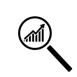 Profit search icon. A simple and original vector illustration.