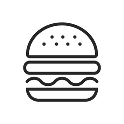 burger hamburger logo icon design