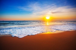 Beach sunrise - Free Stock Photo by Geoffrey Whiteway on Stockvault.net