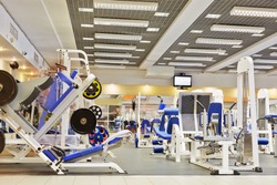 Fitness center with traineger equipments