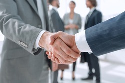 closeup.reliable handshake of business partners