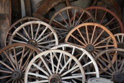 the wheels of the cart