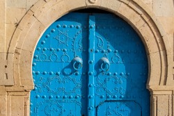 Traditional tunisian door from Sidi Bousaid