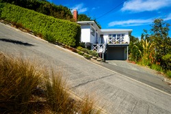 Baldwin street - the steepest street in the world, Dunedin, New Zealand