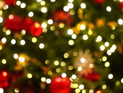 Blurred photo of Christmas lights