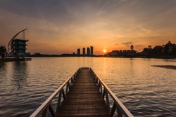 beautiful sunrise at Pullman Putrajaya Lakeside