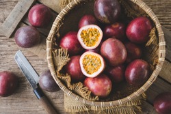 Fresh passion fruits-Healthy fruit and special taste