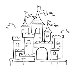 castle hand drawn