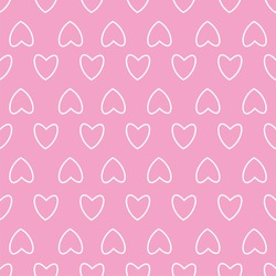 Heart seamless pattern. For prints, greeting cards, invitations for holiday, birthday, wedding, Valentine's day, party. Vector illustration.