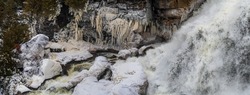Inglis Falls Conservation Area Niagara Escarpment Owen Sound Ontario Canada in winter