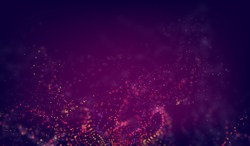 Abstract science background. Futuristic technology 3d vector backdrop with particles wave