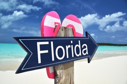 Florida arrow on the beach