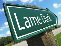 Lame Duck road sign