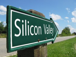 SILICON VALLEY signpost along a rural road
