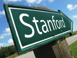 STANFORD road sign
