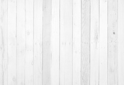 Old weathered wood surface with long boards lined up. Wooden planks on a wall or floor with grain and texture. Light neutral flat faded tones.