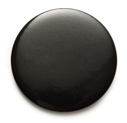 Blank black round badge on white background