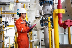 Technician,technician in oil and gas refinery industrial  in the job record morning  data 