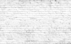 Abstract  white brick wall textured background