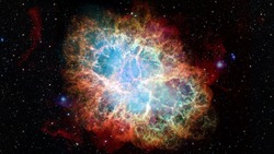 The Crab Nebula is a supernova remnant in the constellation of Taurus. Elements of this image furnished by NASA