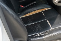 car seat damaged and leather expire , cracked leather 