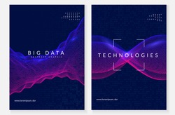 Digital technology abstract background. Artificial intelligence, deep learning and big data concept. Tech visual for wireless template. Modern digital technology abstract.