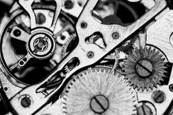 Mechanical watch, close up, gears, mechanical watch repair